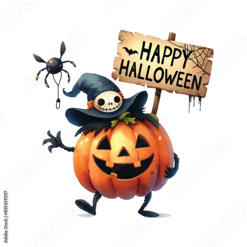 Animals Happy Halloween Sign PNG