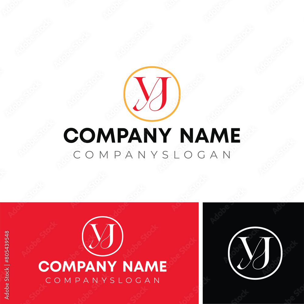 YJ initial logo design YJ initial logo design