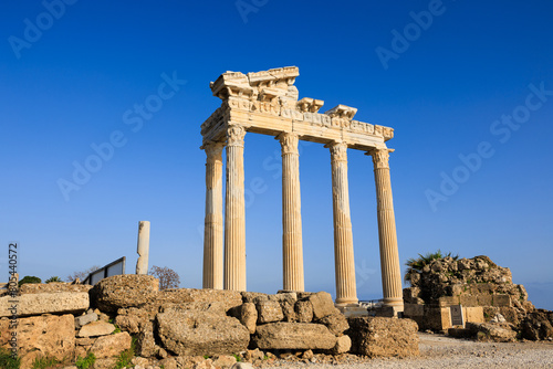 The Temple of Apollo stands in Side  its ancient columns a testament to the Roman era s architectural grandeur.