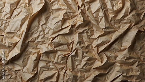 background texture of crumpled kraft paper