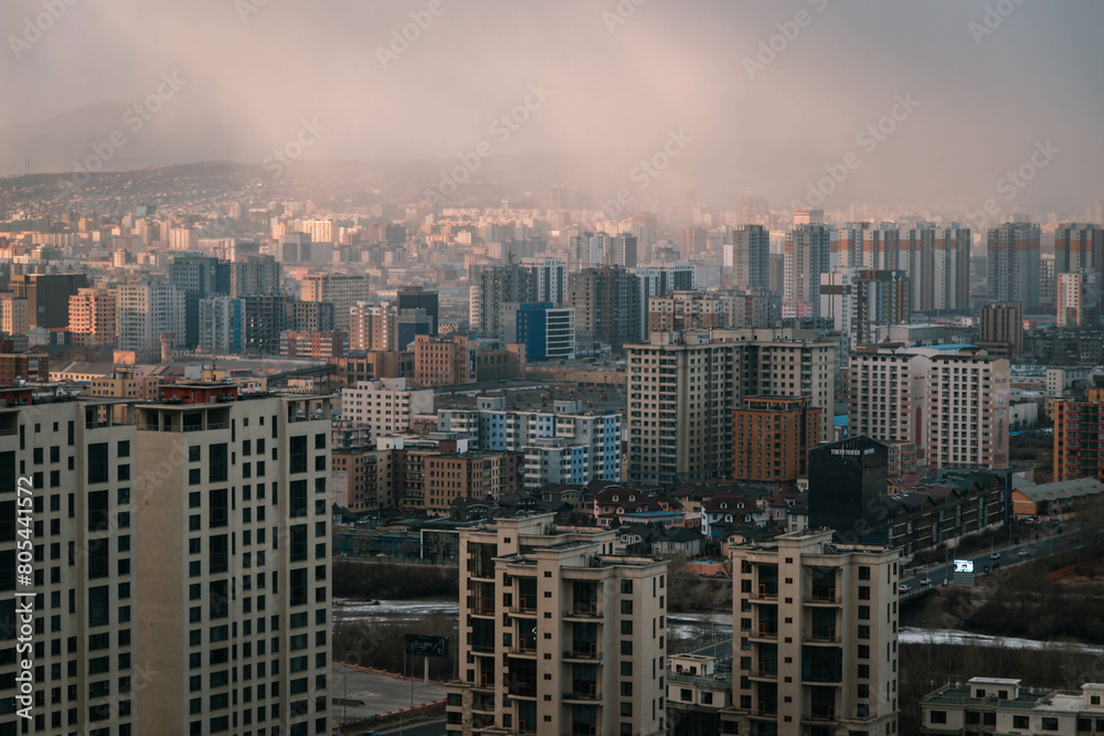 Obraz premium Ulaanbaatar city skyline