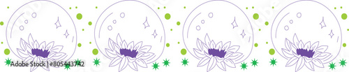 Beautiful globe line border illustration on transparent background.
