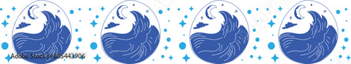 Beautiful globe line border illustration on transparent background.
