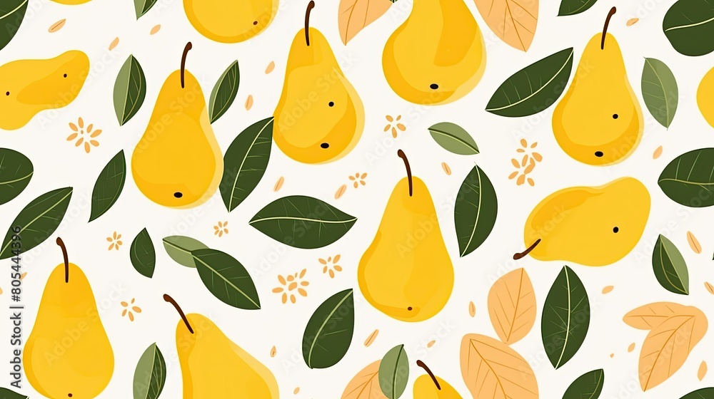 seamless pattern of juicy pears backgrounds illustrations