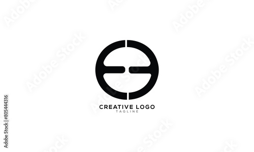EE EO Abstract initial monogram letter alphabet logo design