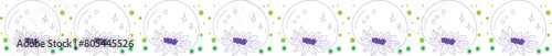 Beautiful globe line border illustration on transparent background.