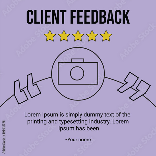 Instagram Client Feedback Graphic Template