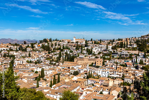 Panorama of Granada from above, Spain