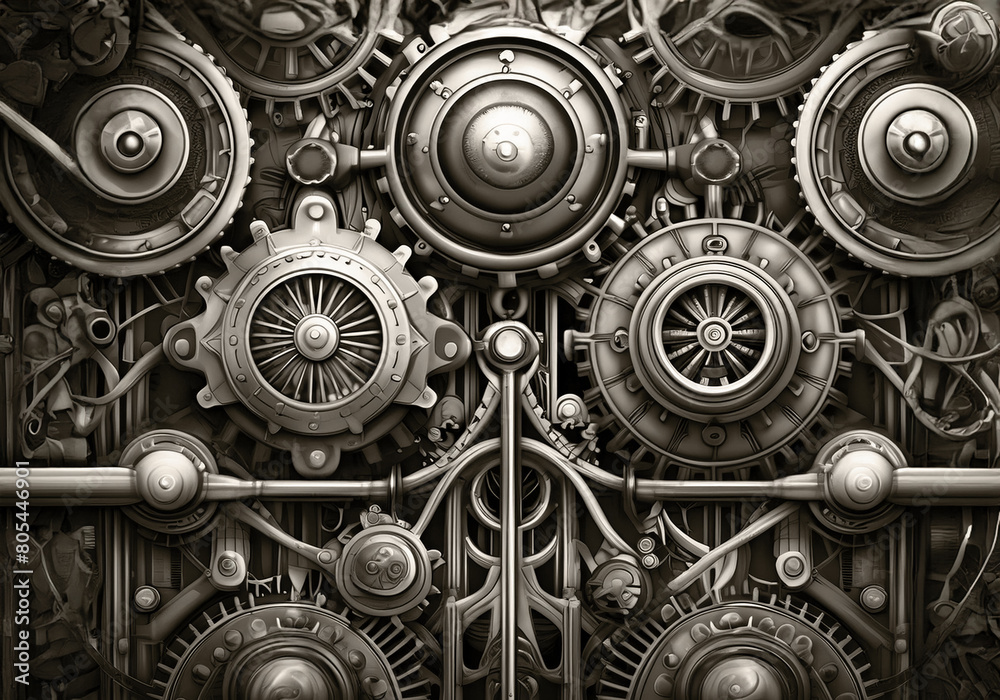 abstract gear wheels mechanism system realistic illustration abstract gear wheels mechanism system realistic illustration