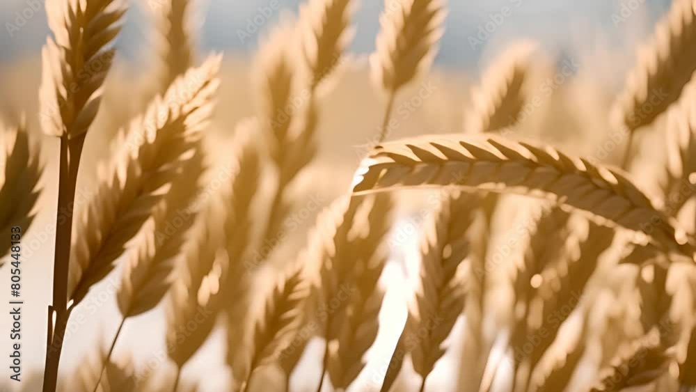 Wheat Field With Blue Sky Background Generative AI Wheat Field With Blue Sky Background Generative AI