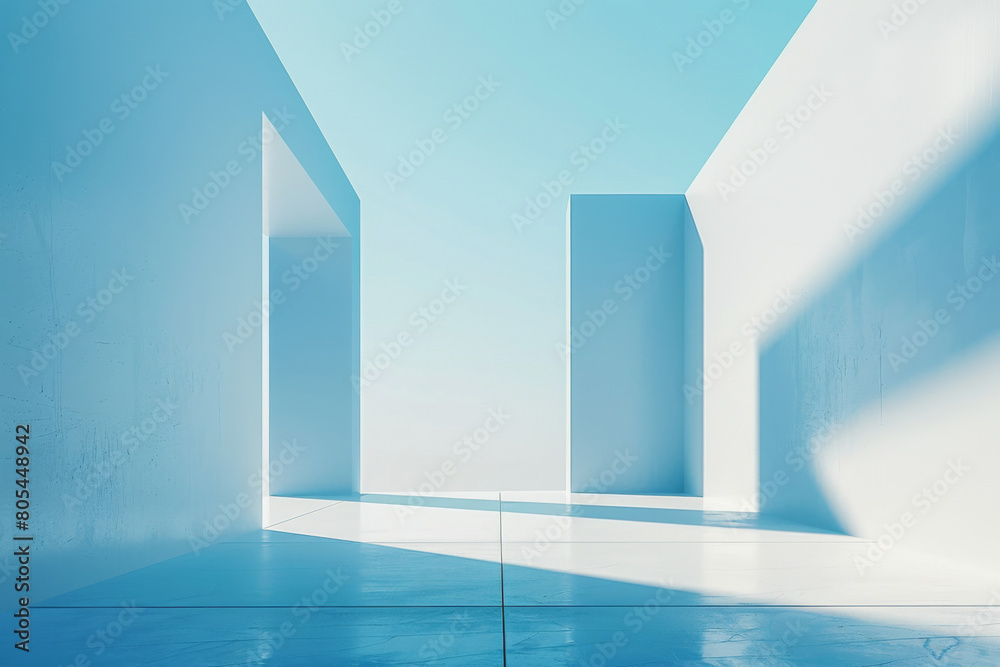 Concrete outdoor square building,Empty architectural background.
Concrete outdoor square building,Empty architectural background.