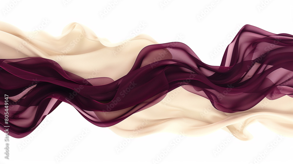 Deep matte burgundy and smokey cream waves, creating a luxurious wine and cheese theme on a solid white background. Deep matte burgundy and smokey cream waves, creating a luxurious wine and cheese theme on a solid white background.