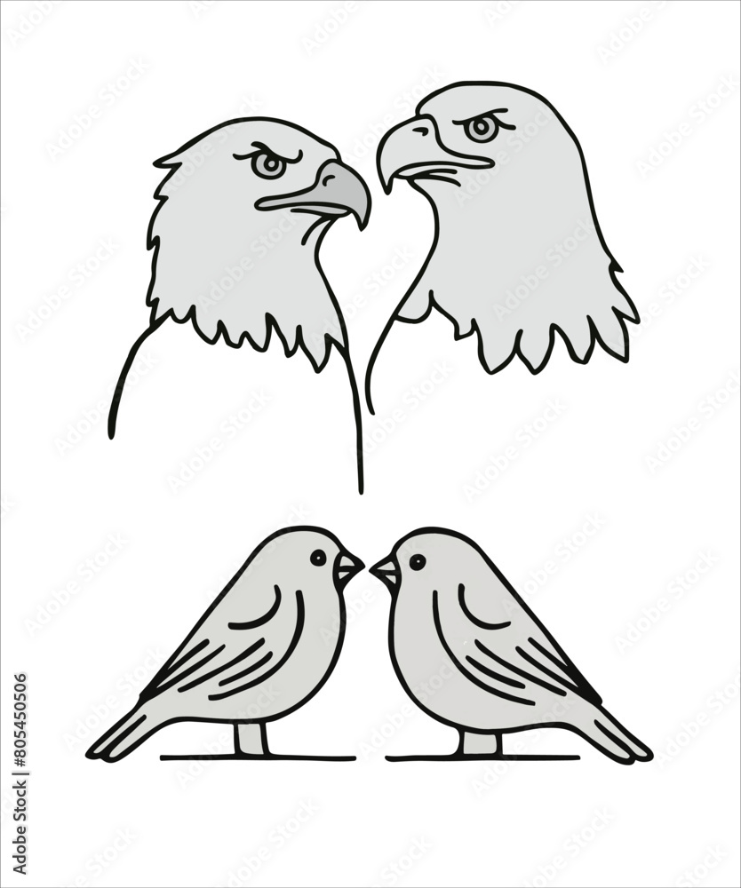 Eagle and robin Bird Victor Design Eagle and robin Bird Victor Design