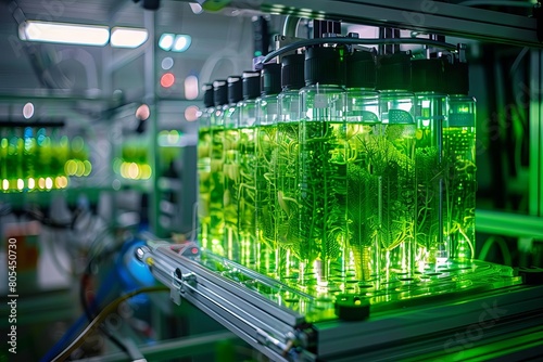 Photobioreactor in medical science laboratory algae fuel biofuel industry photo