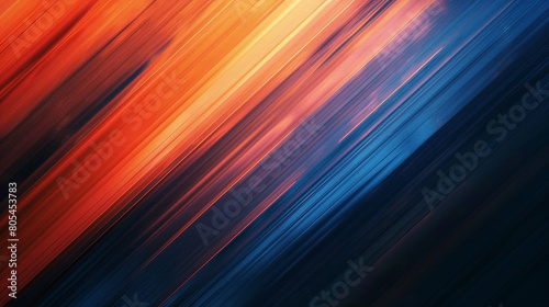 acute diagonal stripes of dusk tangerine and azure, ideal for an elegant abstract background