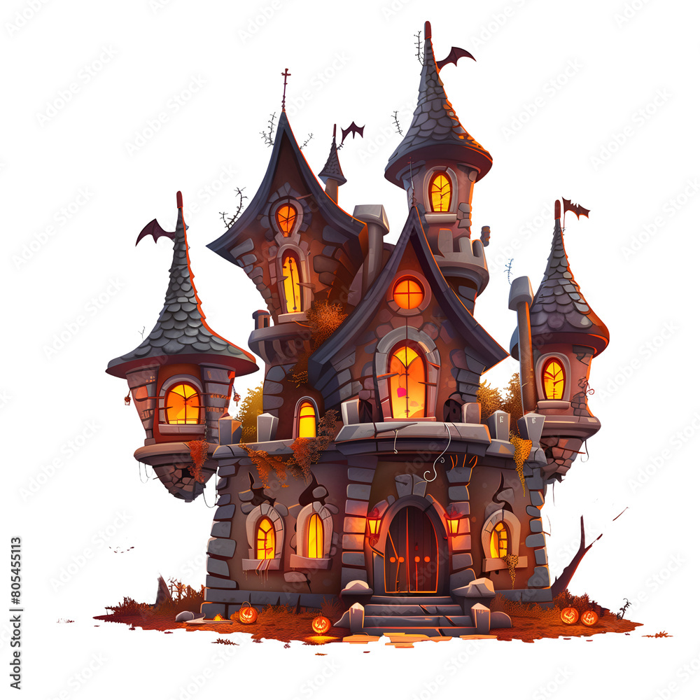 Illustration of Halloween castle Illustration of Halloween castle