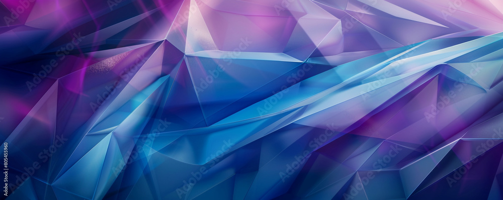 bold geometric shapes of cerulean and violet, ideal for an elegant abstract background