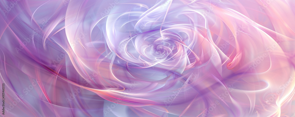 dynamic circular swirls of lavender and soft pink, ideal for an elegant abstract background