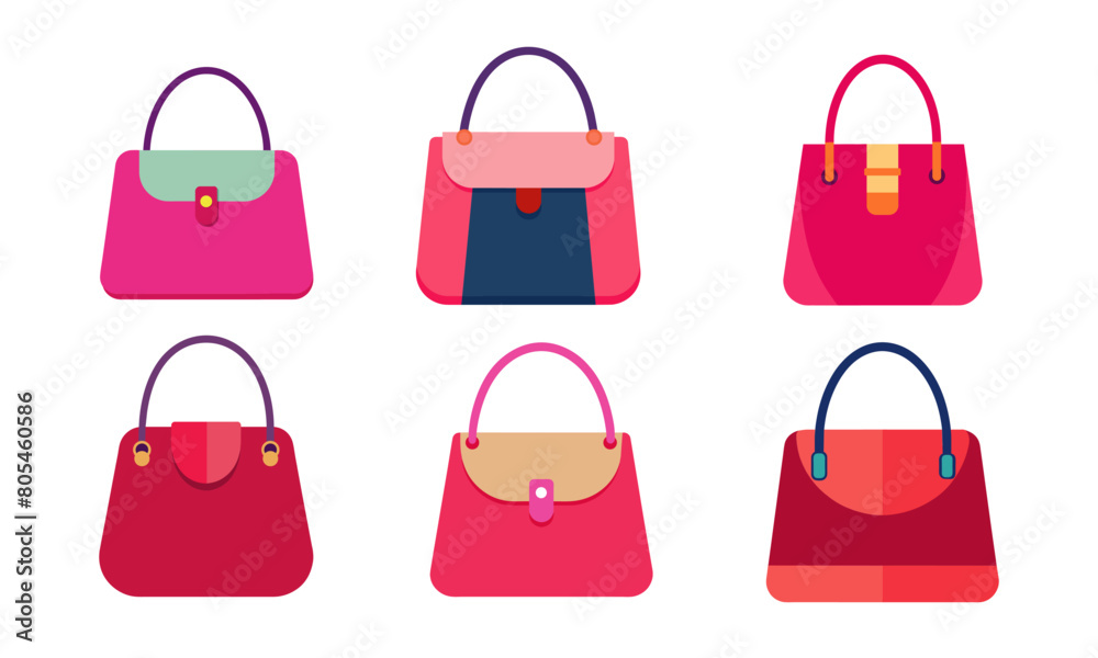 Set of women bags illustration Set of women bags illustration