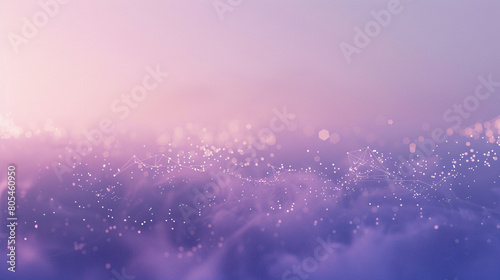 Ethereal digital haze with delicate cyber particles over a gradient of twilight purples.