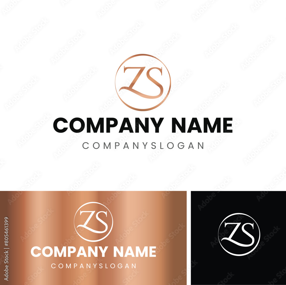 ZS initial logo design ZS initial logo design