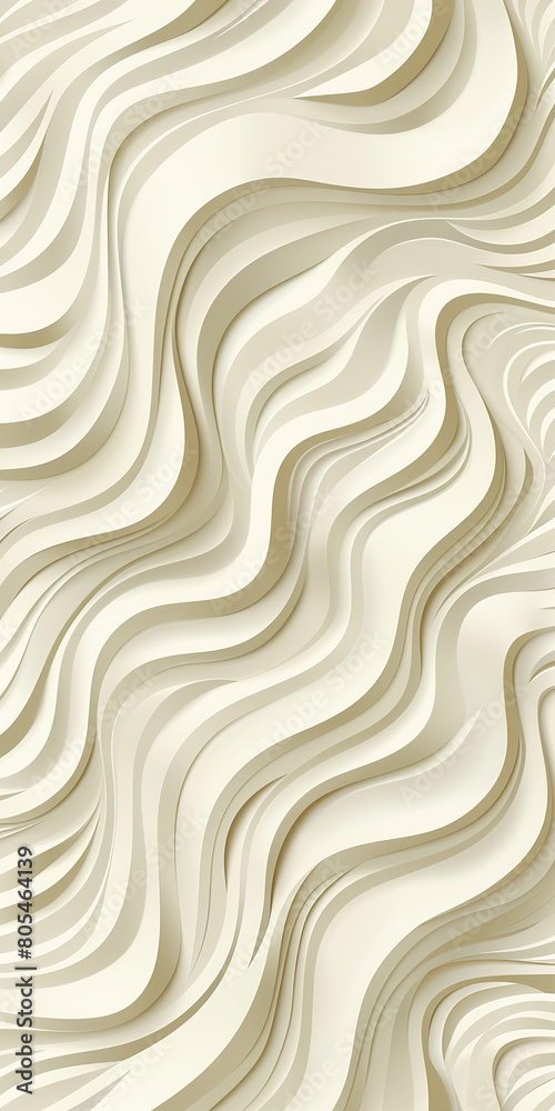 Abstract white waves pattern - phone wallpaper - Generative AI Abstract white waves pattern - phone wallpaper - Generative AI