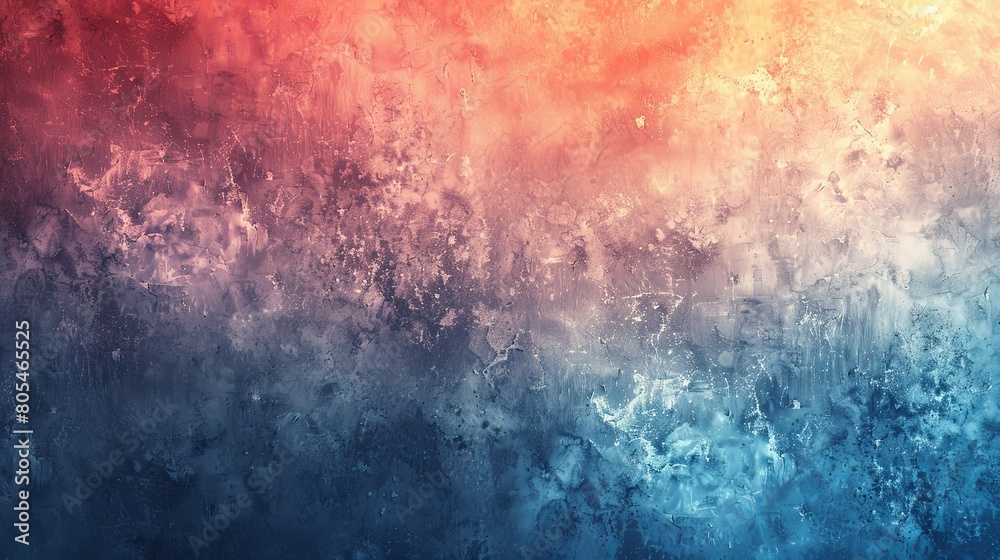 Textured abstract background with a dramatic gradient transition from deep blue to vibrant red, evoking a sense of icy heat.