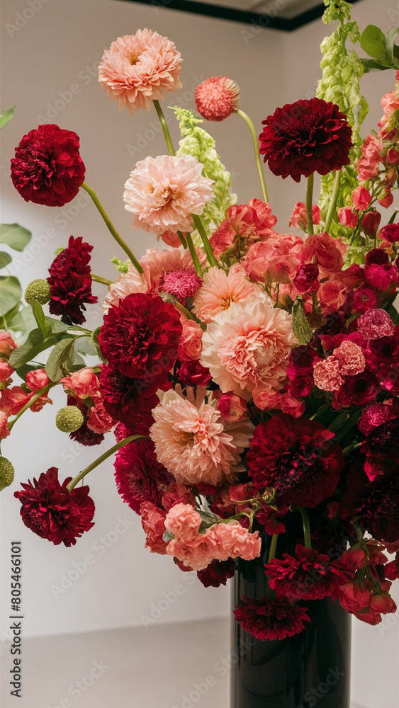 Fototapeta premium Bouquet of delightful flowers, postcard.