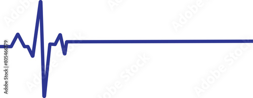 Blue heartbeat line icon. Pulse trace, EKG and Cardio symbol. Healthy and Medical concept. Electrocardiogram. vector illustration