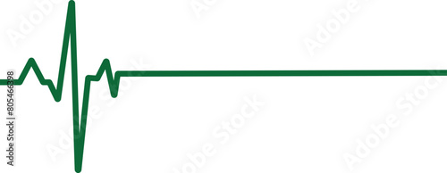 Green heartbeat line icon. Pulse trace, EKG and Cardio symbol. Healthy and Medical concept. Electrocardiogram. vector illustration