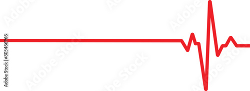 Red heartbeat line icon. Pulse trace, ECG, EKG and Cardio symbol. Medical concept. Electrocardiogram. vector illustration