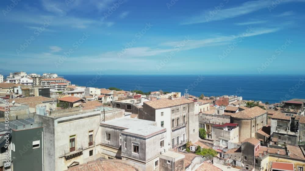 Bird's eye view of the city of Acireale, on the island of Sicily Bird's eye view of the city of Acireale, on the island of Sicily