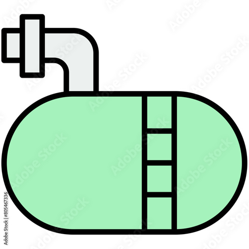 Waste Water Treatment Colored Icon Pack