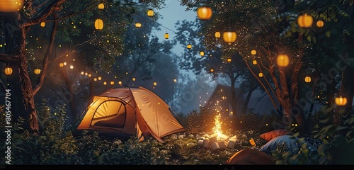 tent in the forest