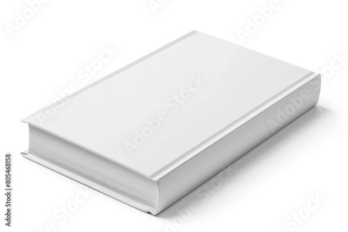 Blank white book isolated on white background, clipping path included. © Ula