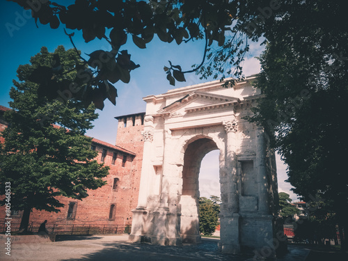 The Gavi arch, located along the ancient Via Postumia in Verona, Italy