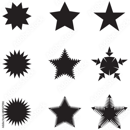 Sparkling star, vector glowing star light effect. Glitter magic star sparks on transparent background.