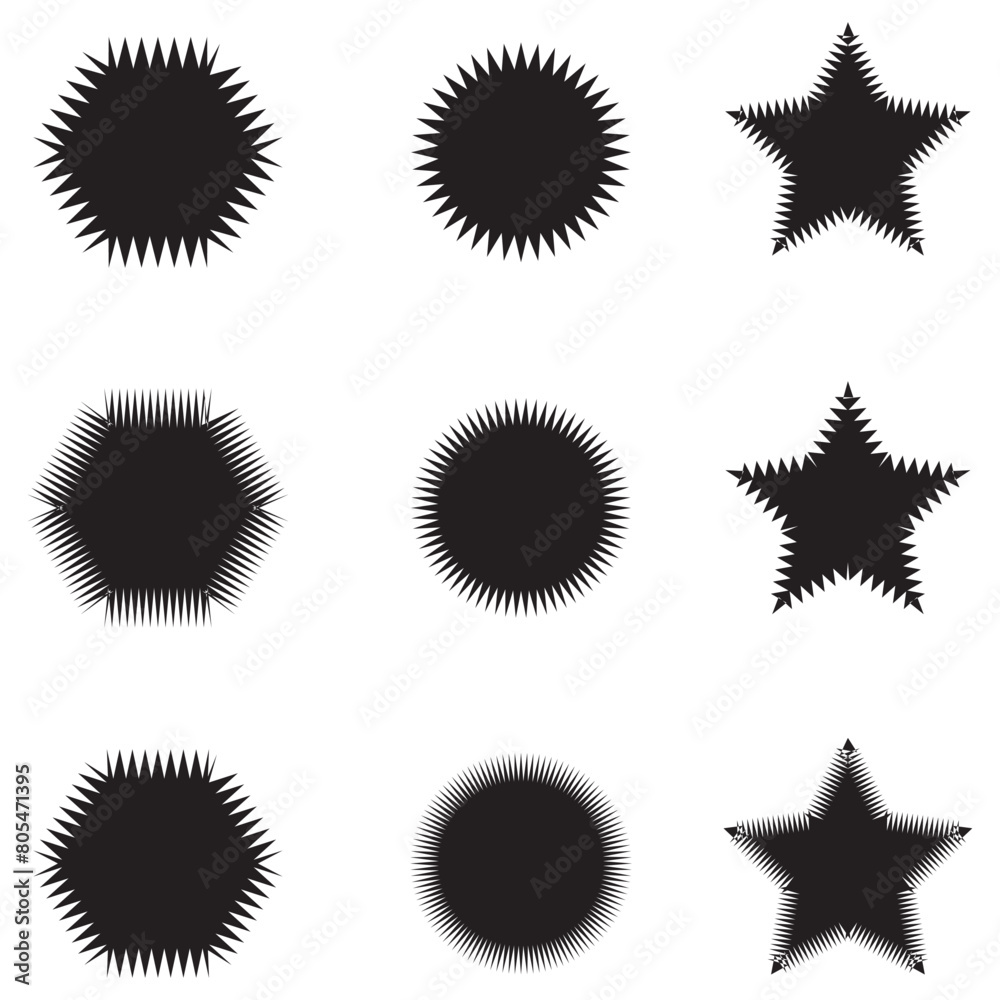 Fototapeta premium Sparkling star, vector glowing star light effect. Glitter magic star sparks on transparent background.