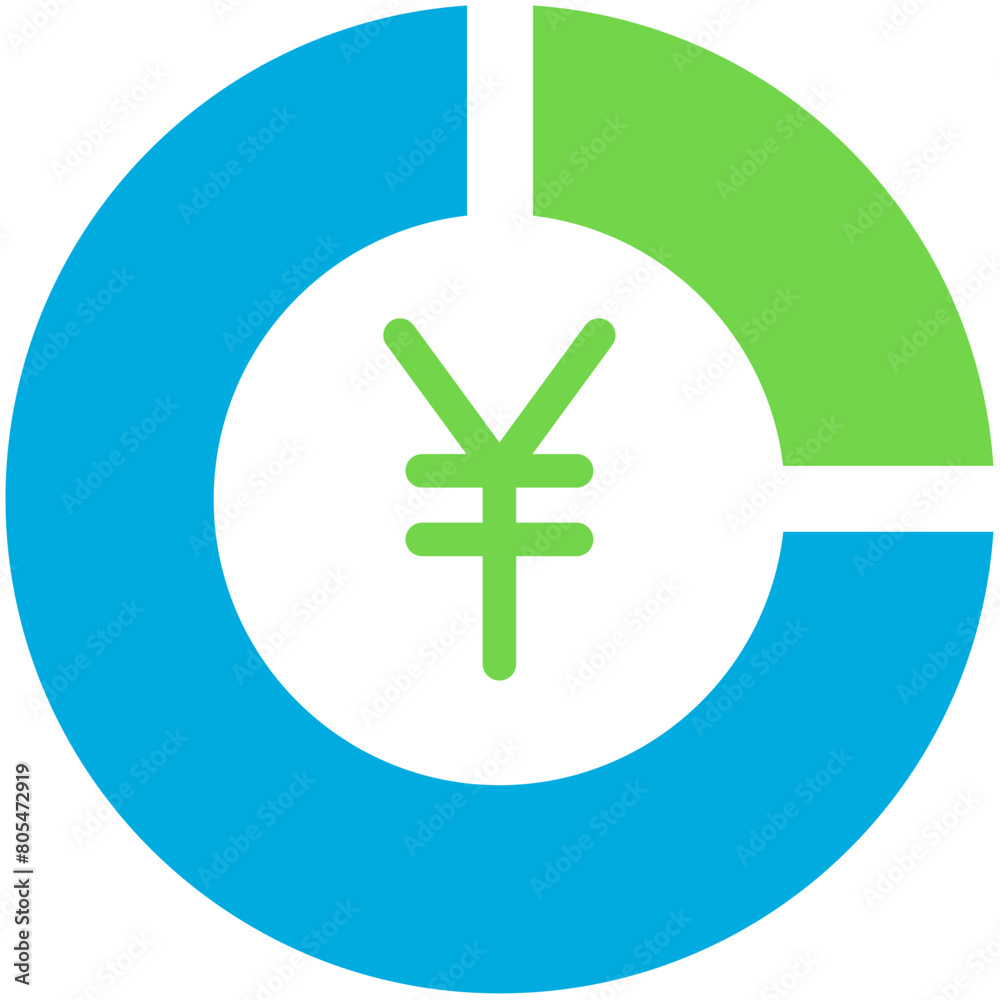 Obraz premium Pie Charts colored Icon Pack