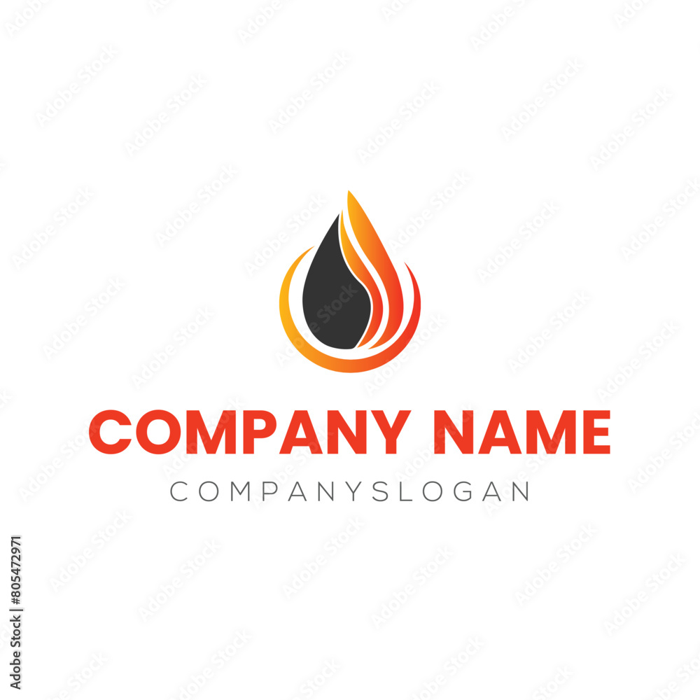 Fire drop logo design, vector logo, illustration Fire drop logo design, vector logo, illustration