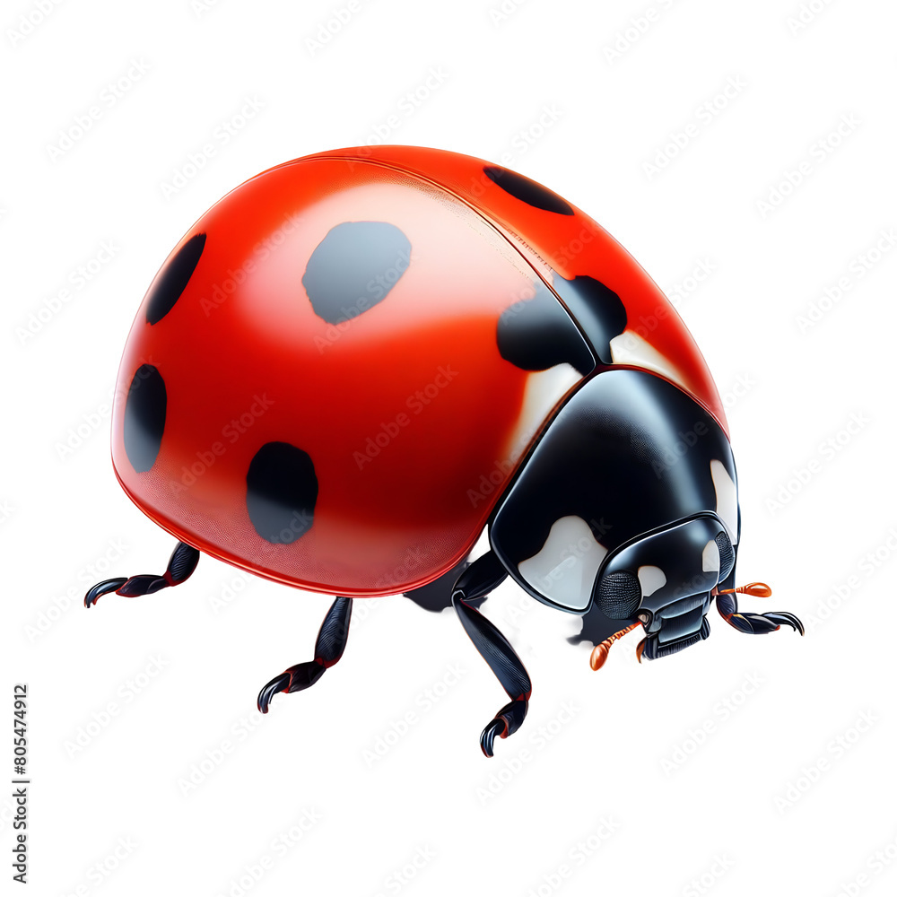 Fototapeta premium ladybug isolated on white transparent background