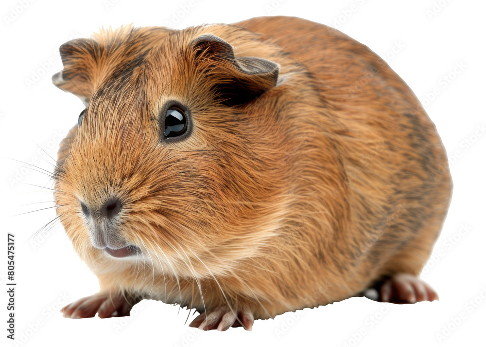 Cute orange guinea pig isolated on transparent background Cute orange guinea pig isolated on transparent background