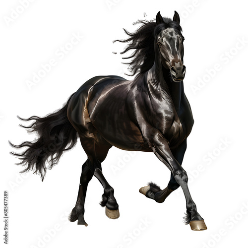 black horse on a transparent background  PNG is easy to use.