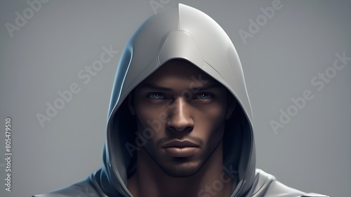  portrait of a hood man 