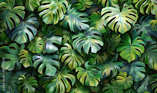 Lush Green Foliage Background  Generate AI