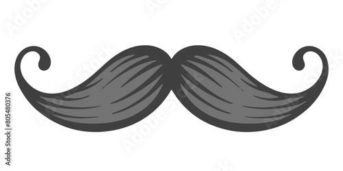 mustache of hair vector illustration
