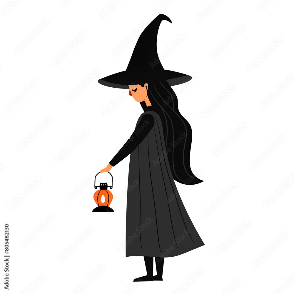 Illustration of halloween witch