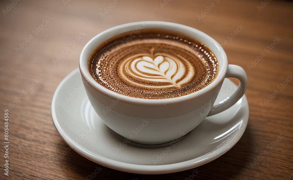 Obraz premium close up shot professional photograph of cup of coffee