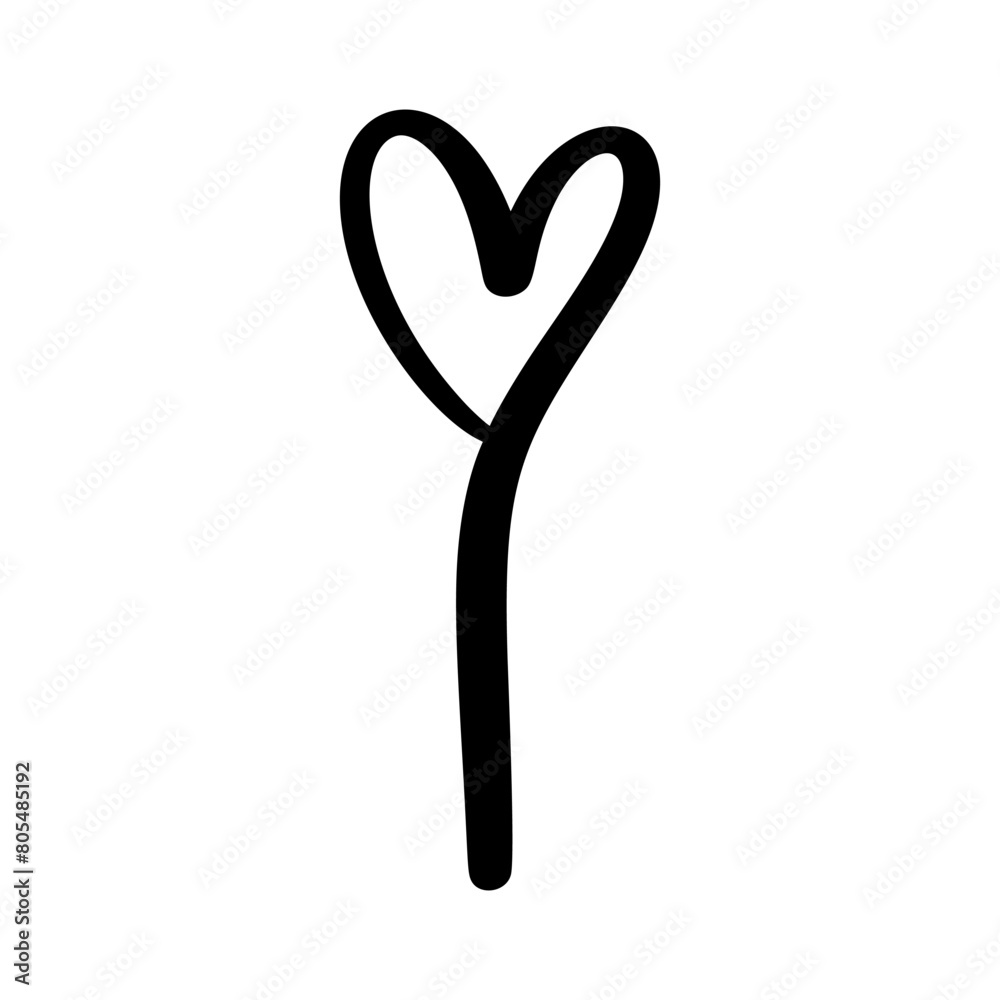 Cute cake topper in heart shape. Decoration element for cake. Vector hand drawn heart symbol. Cute cake topper in heart shape. Decoration element for cake. Vector hand drawn heart symbol.