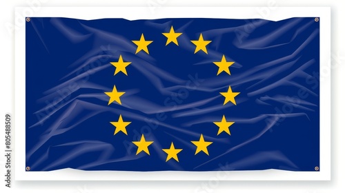 The flag of the European Union consists of a blue rectangle divided into 12 equal parts, each bordered by a yellow five-pointed star There is no need